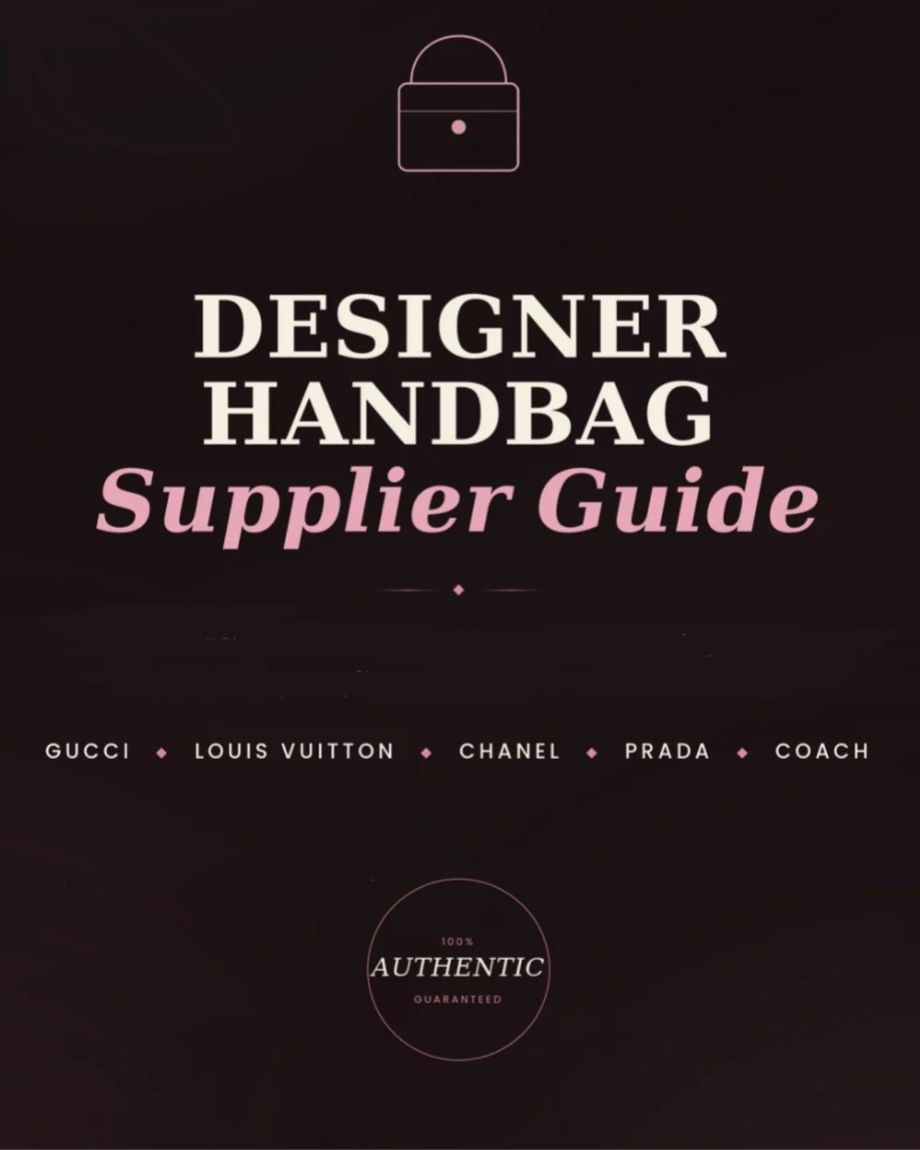 Authentic Designer bags/accessories supplier (Gucci,LV,Prada etc)